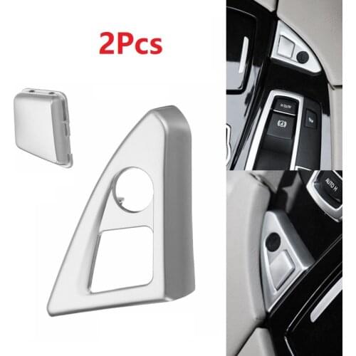 2PCS For BMW 5 Series F10 530 520i 2011-2017 Car Interior Front Center Console Panel Armrest Box Switch Button Knob Cover Trim