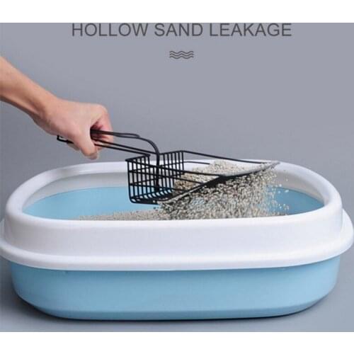 4 Colors Puppy Kitten Cozy Litter Scoop Product Pet Hollowed Cat Sand Shovel Stainless Steel Cleaning Tool for Pets Cat Supplies