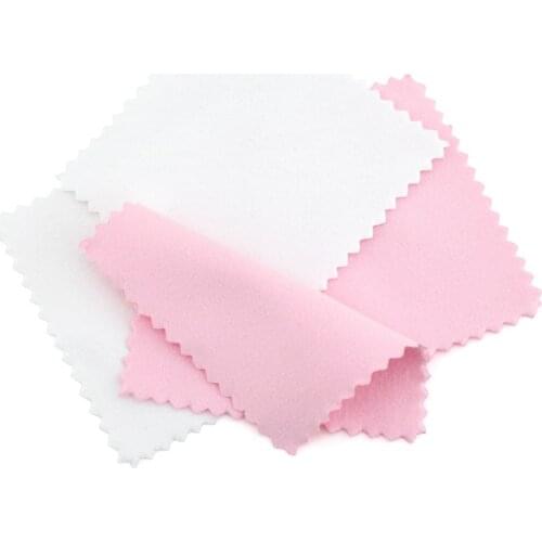50Pcs/Pack Pink White Grey Silver Polish Cloth Cleaning Polishing Wiping Cloth Of Jewelry 8x8 cm