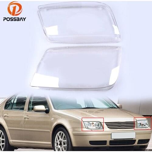POSSBAY Car Headlight Shell Headlamp Clear Lens Cover Headlight Lenses for VW Jetta Variant 2001 2002 2003 2004 2005 2006