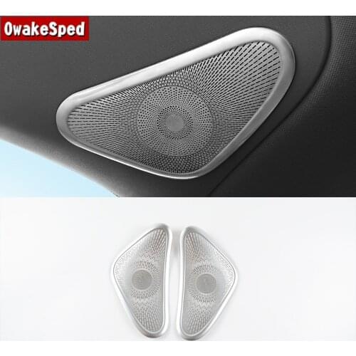 Car Styling Trunk Audio Speaker Frame Decoration Cover Trim For Mercedes Benz GLE GLS Class W167 2020 2021 Interior Stickers