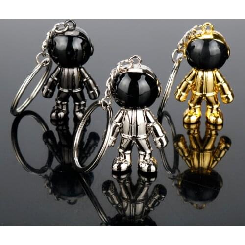 3D Robot Figure Keychain Astronauts Character Key Chain Key Rings Metal Toys For Kids Trinket