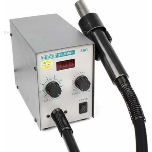 1pc QUICK 957DW LED display adjustable hot air heat gun with Helical Wind 580W SMD rework station