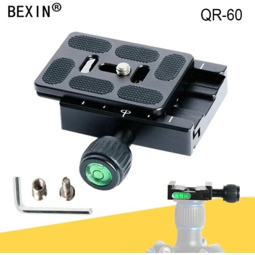 QR60 Camera quick releas clamp tripod clamp dslr camera clamp mount camera adapter for arca swiss camera with quick shot plate