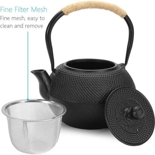 1.2L Japanese Iron Tea Pot with Stainless Steel Infuser Cast Iron Teapot Tea Kettle for Boiling Water Oolong Tea