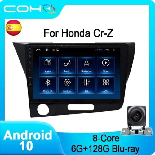 COHO For Honda CrZ Cr-z stereo Autoradio Car Multimedia Player Android 10.0 Octa Core 6+128G