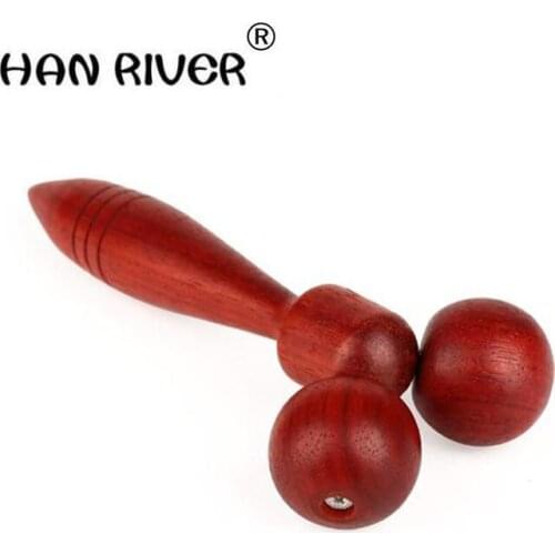 HANRIVER 2018 Chicken wing wooden roller massager solid wood thin face, face back arm leg massage stick manually