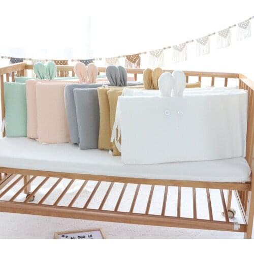 Baby Bed Thicken Bumper One-piece Crib Around Cushion Cot Washable Anti-collision Protector Pillows Newborns Room Decor