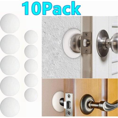Door Stopper Wall Protector Silicone Door Knob Bumper White Round Self Adhesive Handle Stoppers Guard for Wall Refrigerator #40