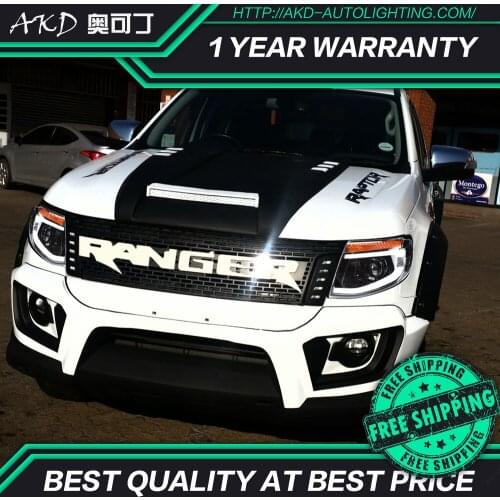 AKD Car Styling Head Lamp for Ranger Headlights 2012-2014 Everest LED Headlight Endeavor LED DRL Hid Bi Xenon Auto Accessories
