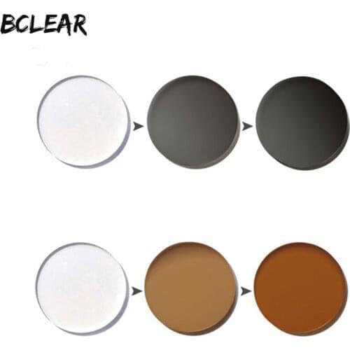 BCLEAR 1.61 Index Aspheric Transitions Photochromic Lenses Sun with Degree Single vision lens Photogray Photobrown Presbyopia