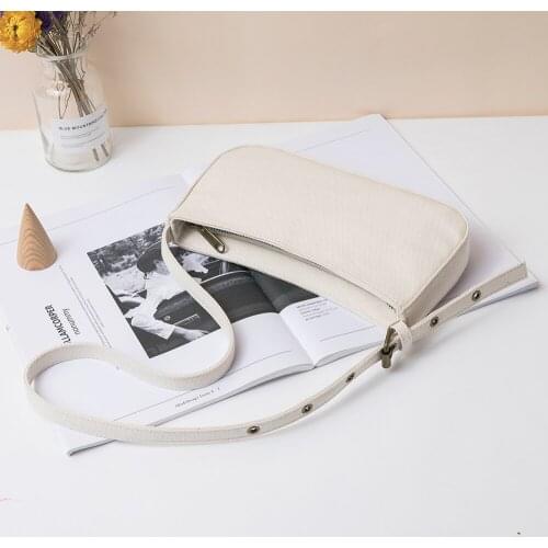 Canvas underarm bag ins summer niche bag female new high-quality single shoulder retro French bag