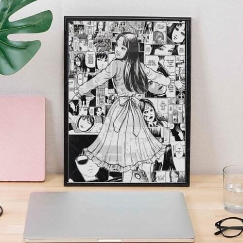 Junji Ito Tomie Manga Collage Decoration Prints Home Decor Canvas Dorm Living Room Bedroom Painting Wall Art Poster