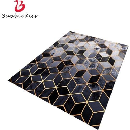 Bubble Kiss Nordic Style Carpet Color Geometric Stitching Rugs Living Room Home Floor Mat Carpet Bedroom Decor Foldable Area Rug
