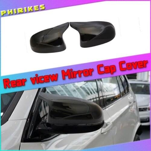 Car Side Door Rearview Side Mirror Cover Cap For BMW F15 X5 F16 X6 F25 X3 F26 X4 Carbon Fiber color Parts styling