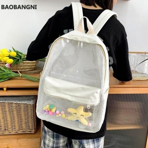 Korean Style Fashion Backbags For Women All-match Casual School Backpack Nylon Waterproof Large-capacity Travel Backpacks