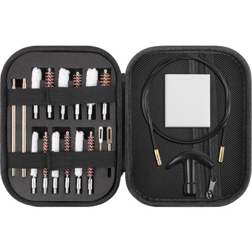 19PCS Universal Tactical Gun Cleaning Kit for Rifle Airsoft Pistol Handgun Professional Cleaning Set Gun Barrel Brush Tool