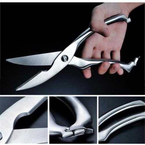 Stainless Steel Poultry Kitchen Chicken Bone Scissor With Safe Lock Cutter Cook Tool Shear Cut Duck Fish Meat Kitchen Gadgets
