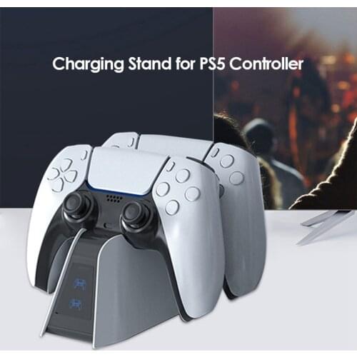 2021 New Suitable for PS5 Game Handle Fast Charging Dock PS5 Controller Charger Type-C Interface Handle Fast Charging Dock