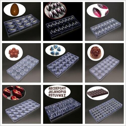 New Transparent Plastic Chocolate Mould Bar Maker Ball Sphere Love Lip Shaped Candy Mould Starry Chocolate Baking Utensils