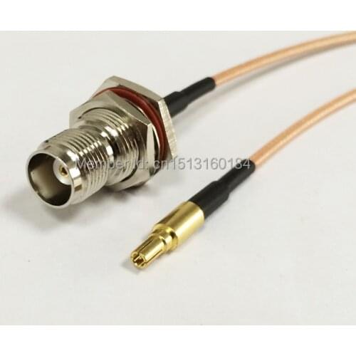 New Wireless Modem Cable TNC Female Jack To CRC9 Male Plug RG316 Wholesale Fast Ship 15CM 6"