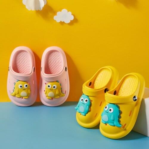 POSEE EVA Children Home Bathroom Slippers Girls Soft Sole Slides Summer Cute Sandals Non-Slip On Flats Indoor Shoes QW6001