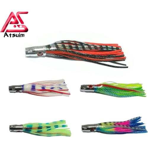 AS 1pc 55g 16cm Deep Sea Trolling Fishing Lures Big Game Marlin Tuna Fishing Lure Portable Bionic Squid Bait Octopus Soft Lure