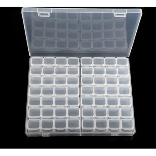 56 Slots Adjustable Plastic Storage Box Storage Boxes box for jewelry Diamond Embroidery Craft Bead Pill Storage Tool LG2910
