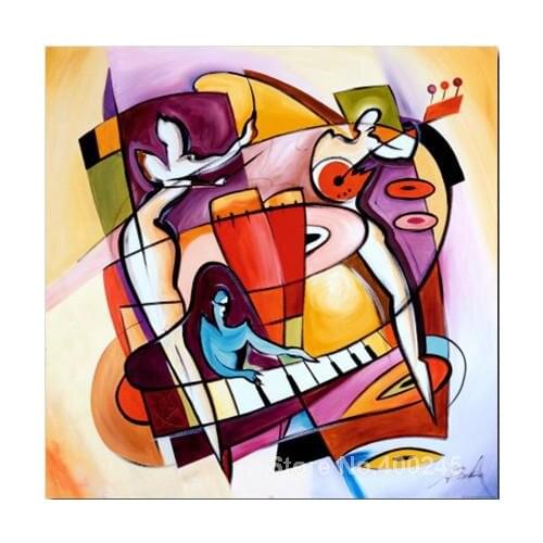 Christmas Gift art on Canvas Stroking the Keys High Quality oil Painting Handmade