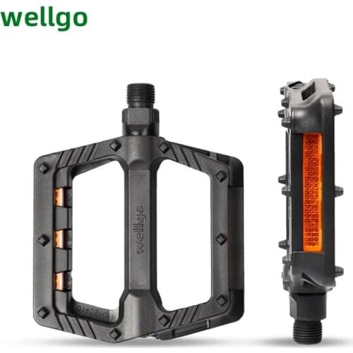 Wellgo mountain bike nylon double sealed bearing pedal high strength non-slip bicycle MTB pedal surface riding accessories