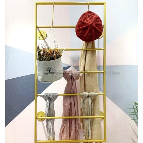 Scarf Display Stand Clothing Store Hat Scarf Shelf Creative Wall Hanging Display Stand Hanging Silk Scarf Shelf