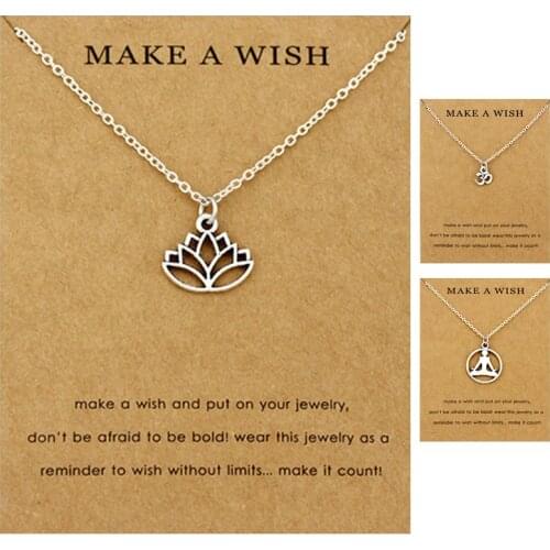 Yoga OM Meditate Meditation Yogi Lotus OHM Asana Seven Chakra Powered by Plants Mandala Yoga Chokers Necklaces for Women