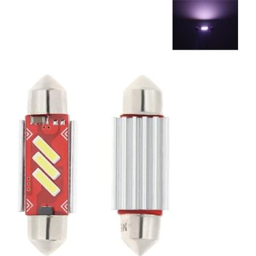 10pcs 31 36 39 41MM 2SMD 3smd 7020 LED Bulb Car Canbus Car Interior Bulbs Auto Dome Festoon Lamp Bulb White 12V/24v