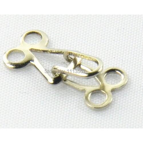 100pieces Craft Silver Metal Waist Extender Hooks & Eyes Clasps Button Sewing On Garment Button for Clothes Hooks 17mm NK133