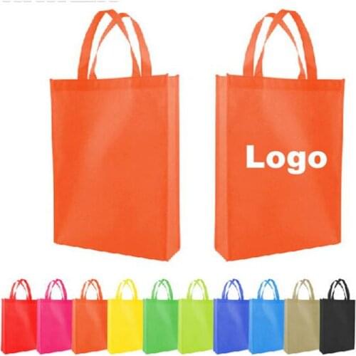 1000pcs/lot) customized eco reusable non woven bag with LOGO printing,size 40x35x10cm