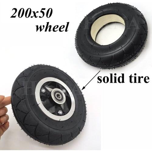 200x50 Wheel Solid Tyre Tubeless Tire 200*50 Filled Tyre with Hub for Razor E100 E125 E200 Scooter Vapo Parts