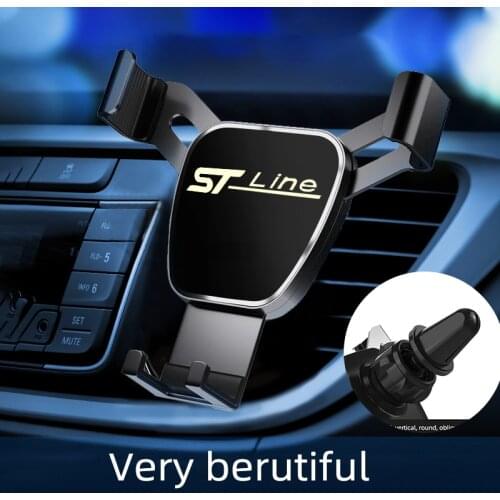 Car logo Phone Holder For Ford F-150 Focus X Vignale ST Line Mondeo Escape EcoBoost 245 330 Explorer car Phone Holder accessorie