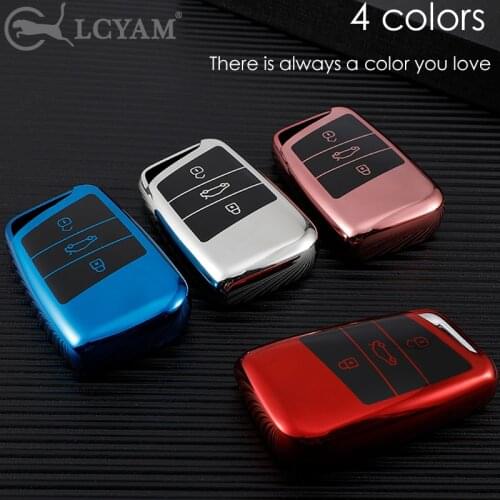 Key Fob Cover Case Shell for 2020 2021 Volkswagen Golf VW Magotan Passat Skoda Superb A7 Auto Car Keyless Accessories