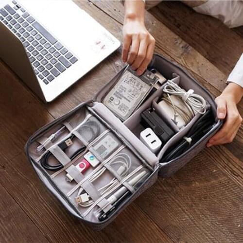 Travel Cable Bag Portable Digital Package Headphone Organizer Charger Wires Cosmetic Zipper Storage Multifunction Data Bags