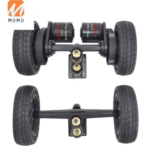 DIY Electric Skateboard 5065 6355 6374 6384 Dual Motors+ Double Kingpin Trucks + E-longboard Pulleys and Belt+ 12 ''Wheel