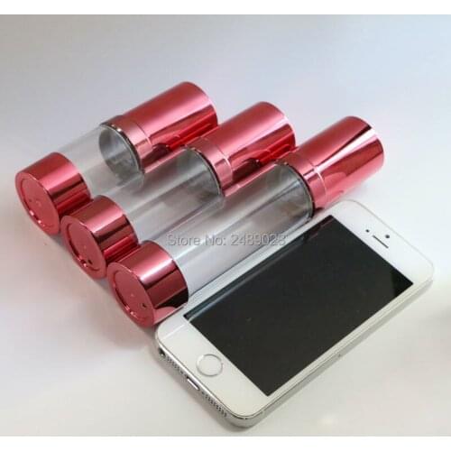 Makeup Tools Rose Red Empty Cosmetic Containers Lotion Refillable Bottles 15ml/ 30ml/ 50ml Plastic Bottle Packaging 2 pcs/lot