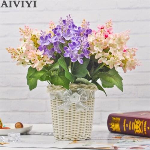 Artificial Lilac fake flower garden wedding bouquet party family cafe decoration realistic and realistic party decoration does n