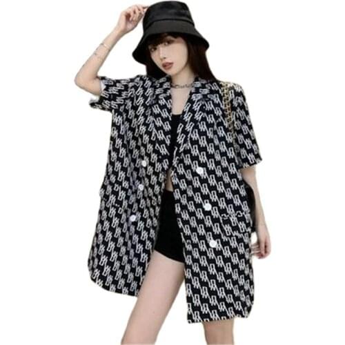 JQNZHNL Women's Blazers With Short Sleeves
