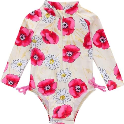 Kavkas Swimwear Summer Baby Girl Yellow Printing One Piece Surfing Little Girl Bikini купальники сплошные