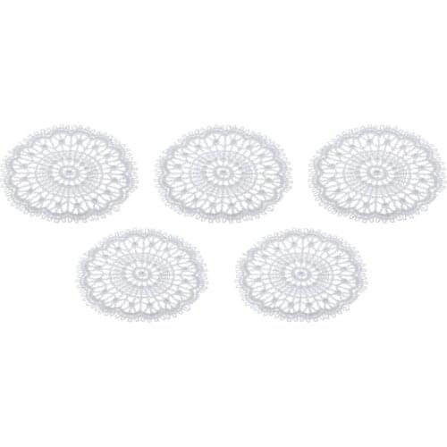 Lace Placemat Table Doilies Tablecloths Mats For 1/12 Dollhouse Miniatures