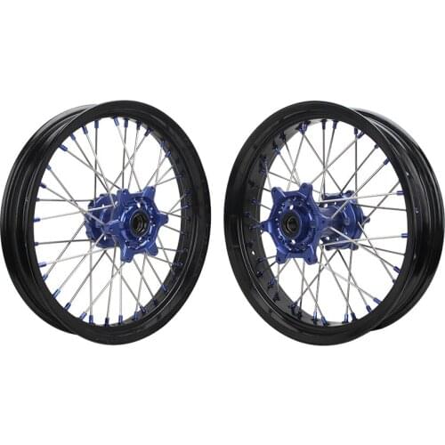 Motorcycle 2.5"x17"&3.5"x17" Front And Rear Rim Spoke Sprocket Wheel Hub Set For Husqvarna TC125 250 FC250 350 450 FX350 450