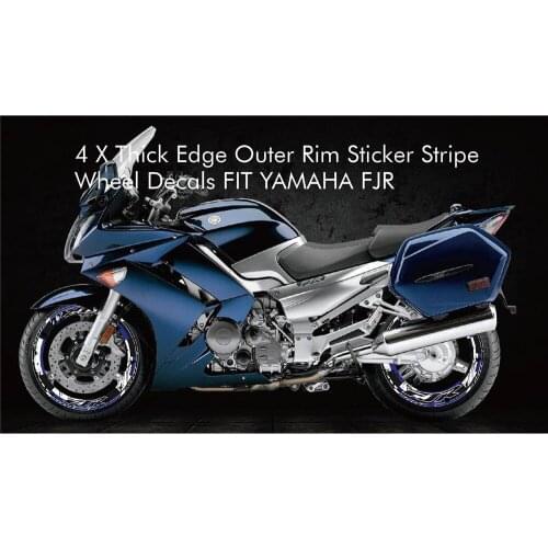 Motorcycle For YAMAHA FJR1300 FJR 1300 With LOGO Sticker Full Tires Covering Inner Outer Rim Thick Side Stripe Wheel Decals