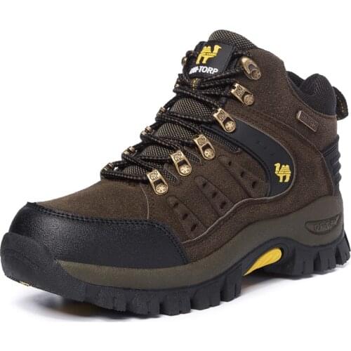 Men&womens Classical Ankle Hiking Boots Couples Outdoor Mountain Desert Climbing Shoes Plus Size36-47 Camping Trekking Footwear