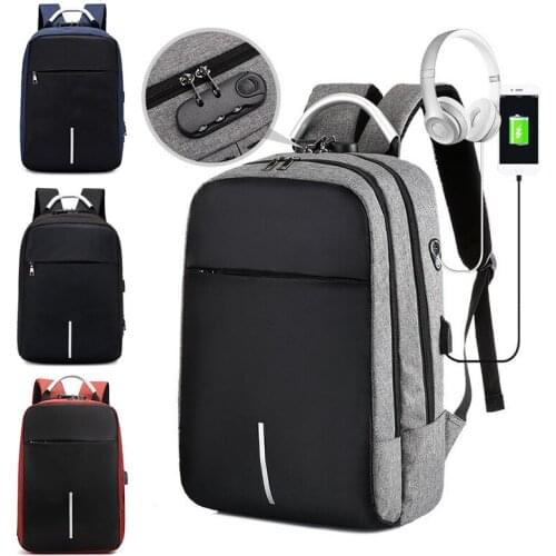 Mens Bag Password Lock Anti-theft Backpack Usb Charging Computer Bag Student School Bag Business travel Backpacks mens bookbag