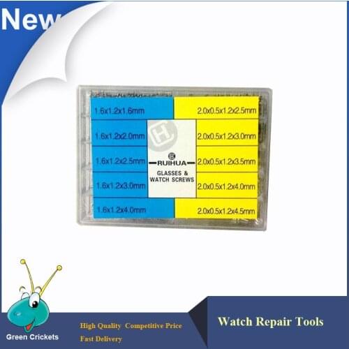 12 Size Assorted Watch Screws,Small Size Stainless Steel Screws Set With Plastic Storage Box For Glasses & Watchess Repair